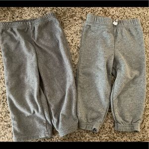 2 pairs Toddler sweat pants 18M